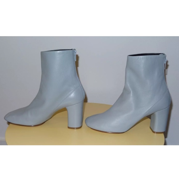 $1400 CELINE LAMBSKIN LEATHER BALLET RELOADED GREY BOOT 80 SIZE 38 - Picture 4 of 9
